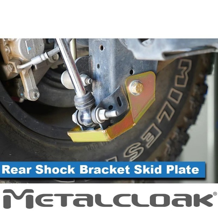 JL Wrangler Rear Bolt On Shock Bracket Skid Plate, Pair