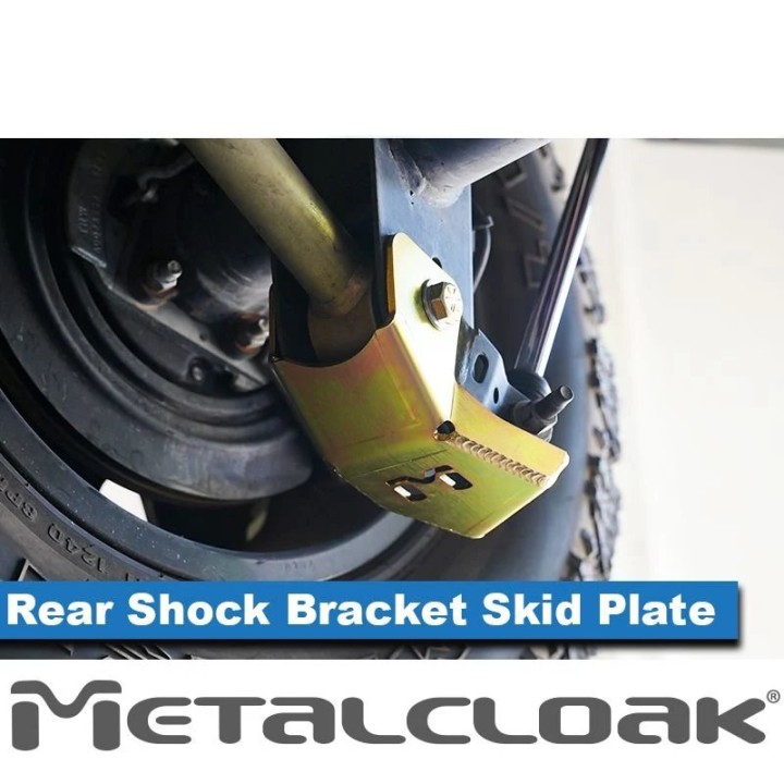 JL Wrangler Rear Bolt On Shock Bracket Skid Plate, Pair