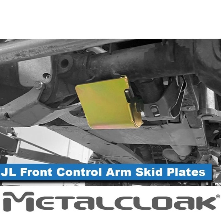 Front Lower Control Arm Bolt-On Skid Plates, JT Gladiator, JL Wrangler, Pair