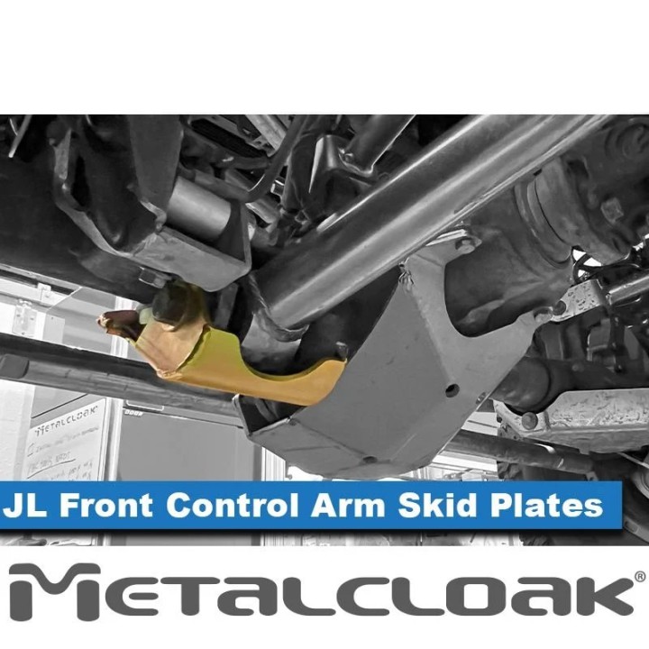 Front Lower Control Arm Bolt-On Skid Plates, JT Gladiator, JL Wrangler, Pair