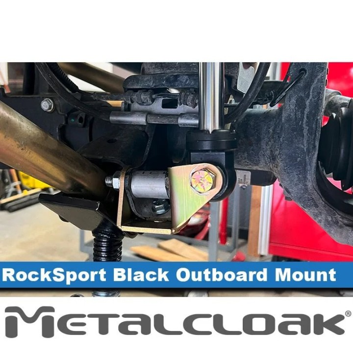 RockSport Black, Jeep JL Wrangler & JT Gladiator, Lower Front Outboard Shock Mount Spacer