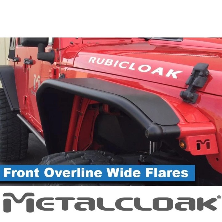Overline Hi-Clearance Quick-Release Front Flare, Wide Edition, Pair, JK 10"