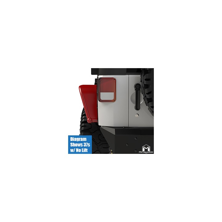 Overline Hi-Clearance Dovetailed & Removable Rear Flare, Wide Edition, Pair, JK