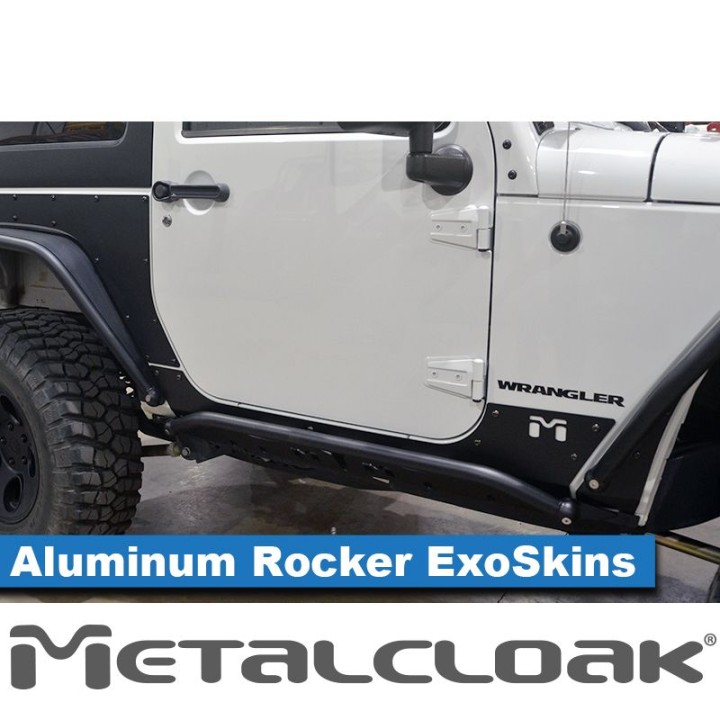 Overland Aluminum Rocker ExoSkin, Pair, JK, 2-Door