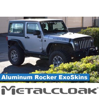 Overland Aluminum Rocker ExoSkin, Pair, JK, 2-Door