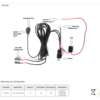 Work Light Cable 2x2.5m 12V max120W - view 2