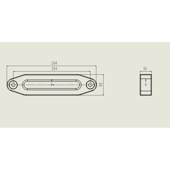 Winch Fairlead 254mm 38mm