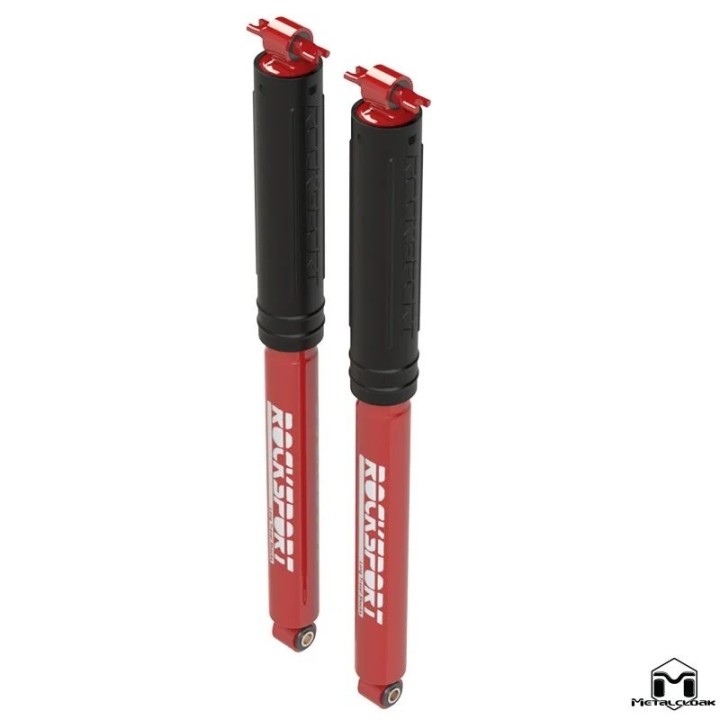 RockSport RED Long Travel Shock, JK Wrangler, Rear, Pair METALCLOAK