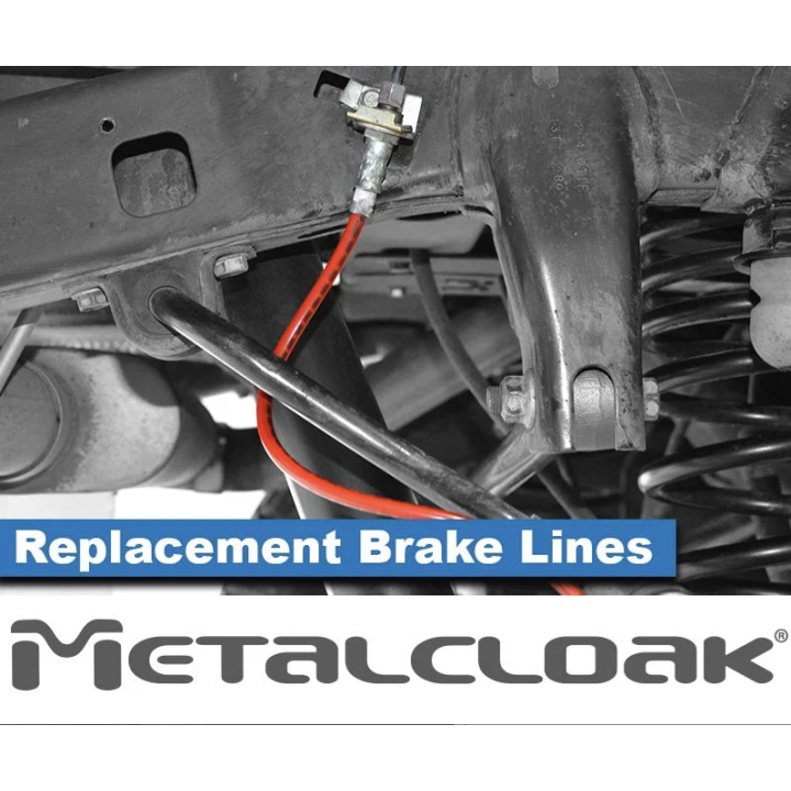 JK Wrangler Replacement Brake Lines, Pair 26.5" METALCLOAK - view 2