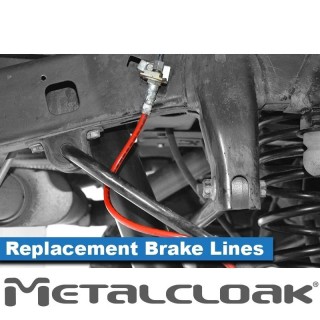 MetalCloak 24.5" Brake Lines (Pair) for Jeep Wrangler JK 2007–2018
