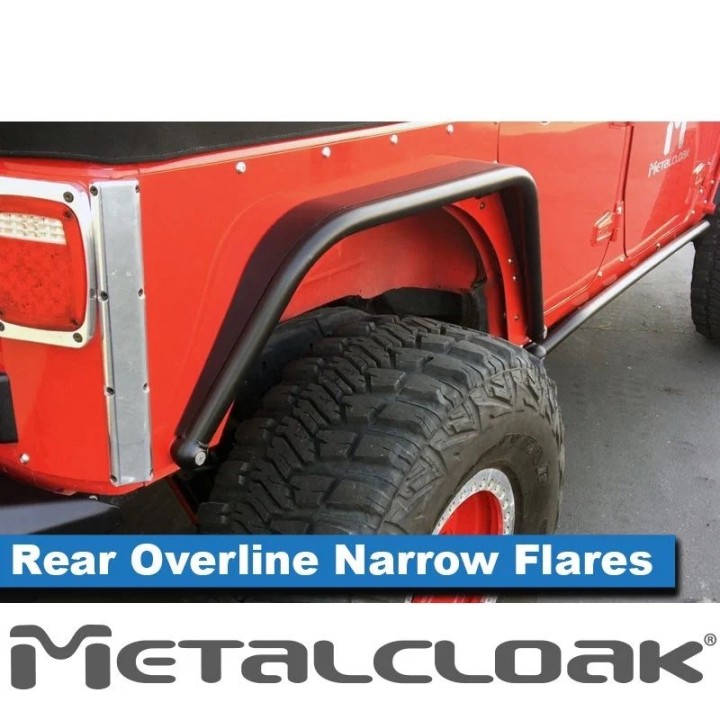 Overline Hi-Clearance Dovetailed & Removable Rear Flare, Narrow Edition, Pair, JK