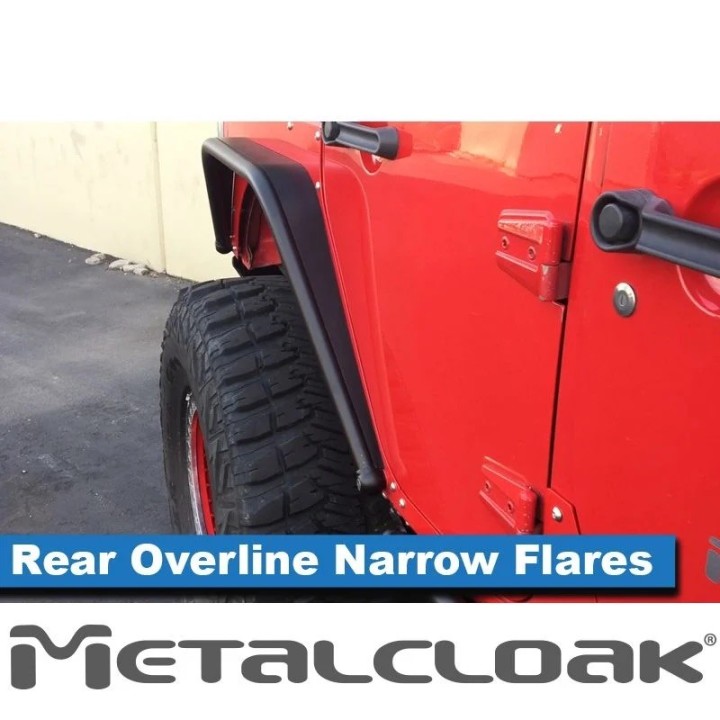 Overline Hi-Clearance Dovetailed & Removable Rear Flare, Narrow Edition, Pair, JK