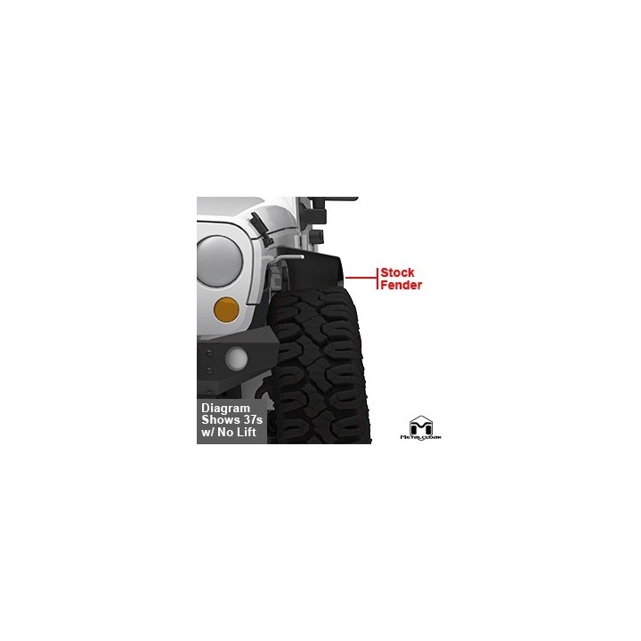 Overline Hi-Clearance Quick-Release Front Flare, Narrow Edition, Pair, JK METALCLOAK - view 4
