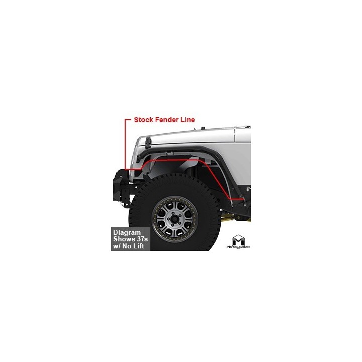 Overline Hi-Clearance Quick-Release Front Flare, Narrow Edition, Pair, JK METALCLOAK - view 5