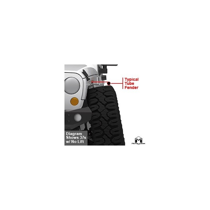 Overline Hi-Clearance Quick-Release Front Flare, Narrow Edition, Pair, JK METALCLOAK - view 7