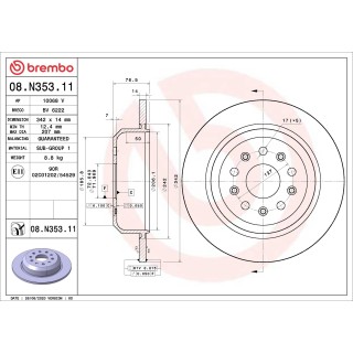 BREMBO brake disc 08.N353.11