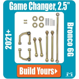Bronco 6G 2.5" Game-Changer Suspension & Lift Kit, No Shock Edition