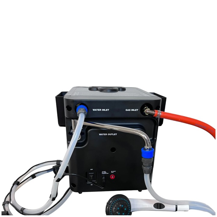 Portable Gas-Powered Tankless Water Heater with Shower