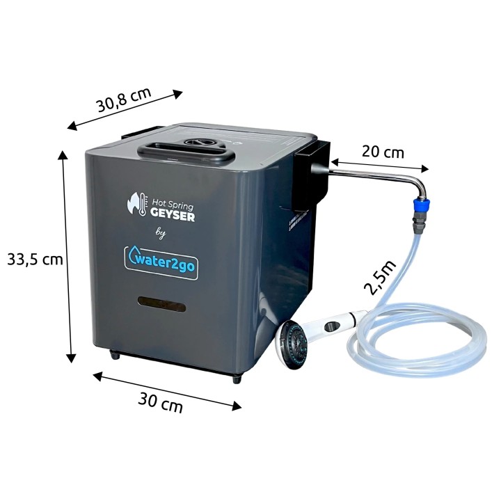 Portable Gas-Powered Tankless Water Heater with Shower
