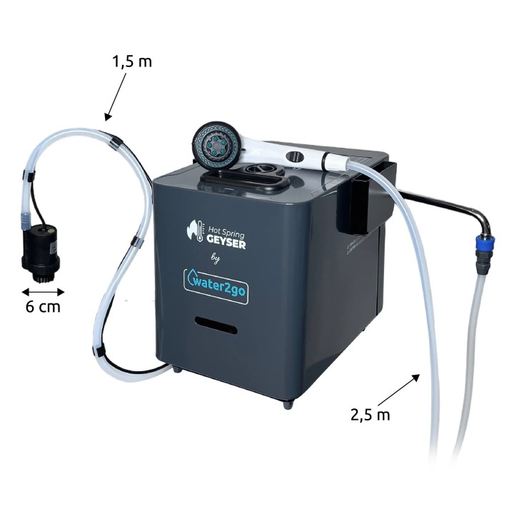 Portable Gas-Powered Tankless Water Heater with Shower