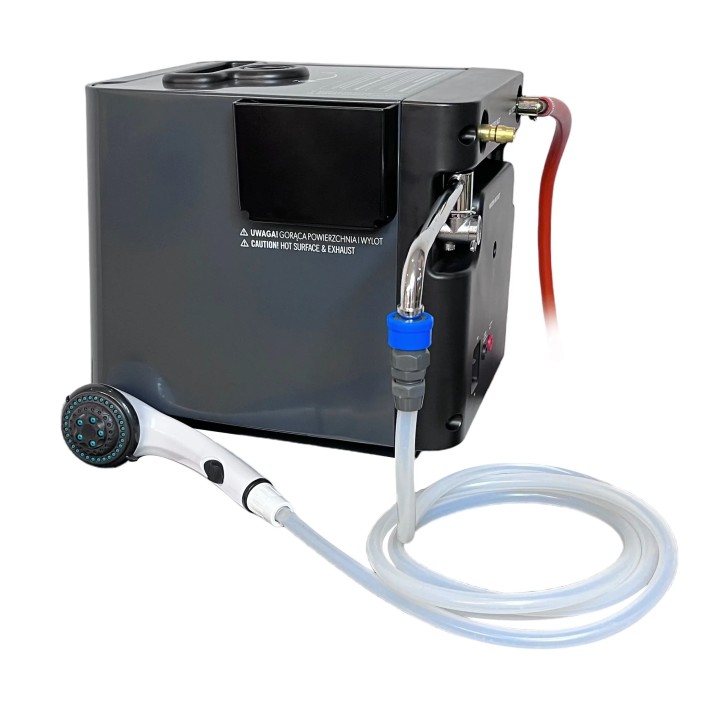 Portable Gas-Powered Tankless Water Heater with Shower