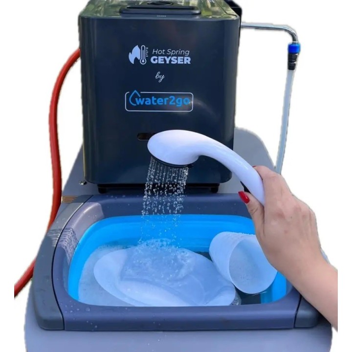 Portable Gas-Powered Tankless Water Heater with Shower