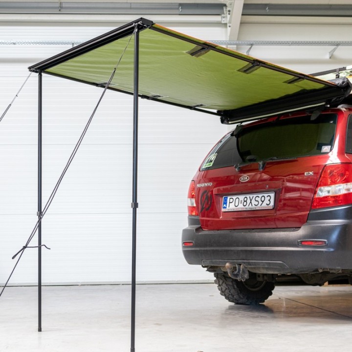 Wild Camp 1.25x2 m Roof Rack Awning, Green | Szekla4x4