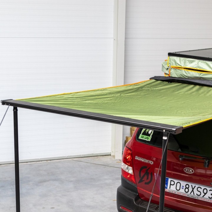Wild Camp 1.25x2 m Roof Rack Awning, Green | Szekla4x4