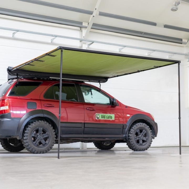 Wild Camp Vehicle Side Awning 2x2.5 m, Green | Szekla4x4