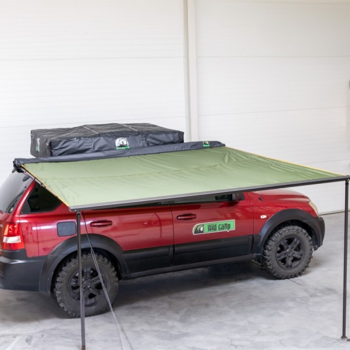 Wild Camp Vehicle Side Awning 2x2.5 m, Green | Szekla4x4