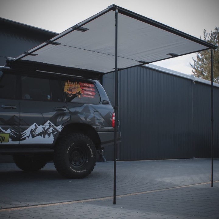 Wild Camp 2x2 m Awning, Grey, with LED Light | Szekla4x4