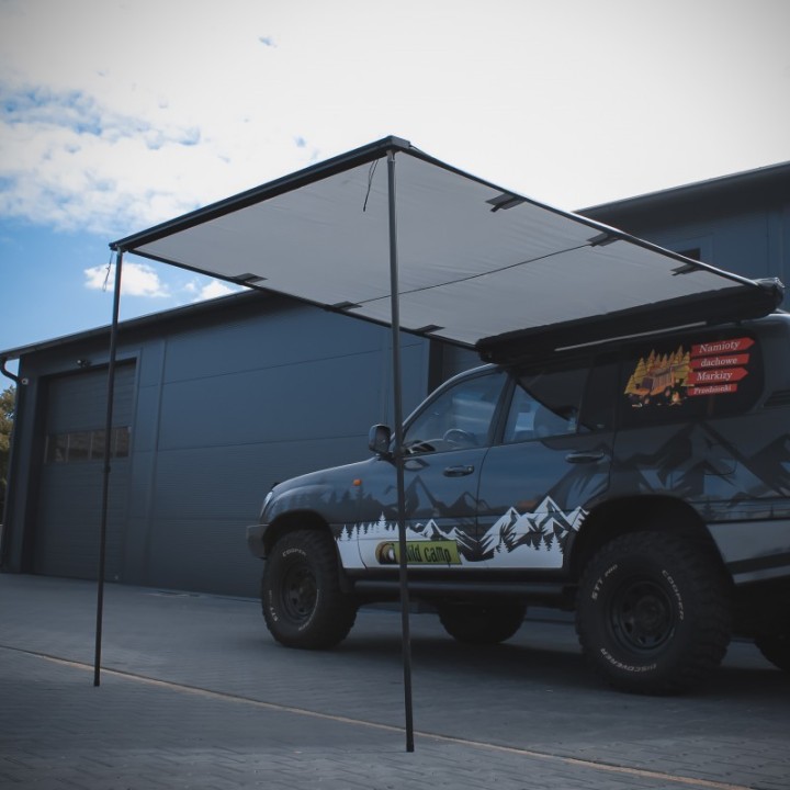 Wild Camp 2x2 m Awning, Grey, with LED Light | Szekla4x4