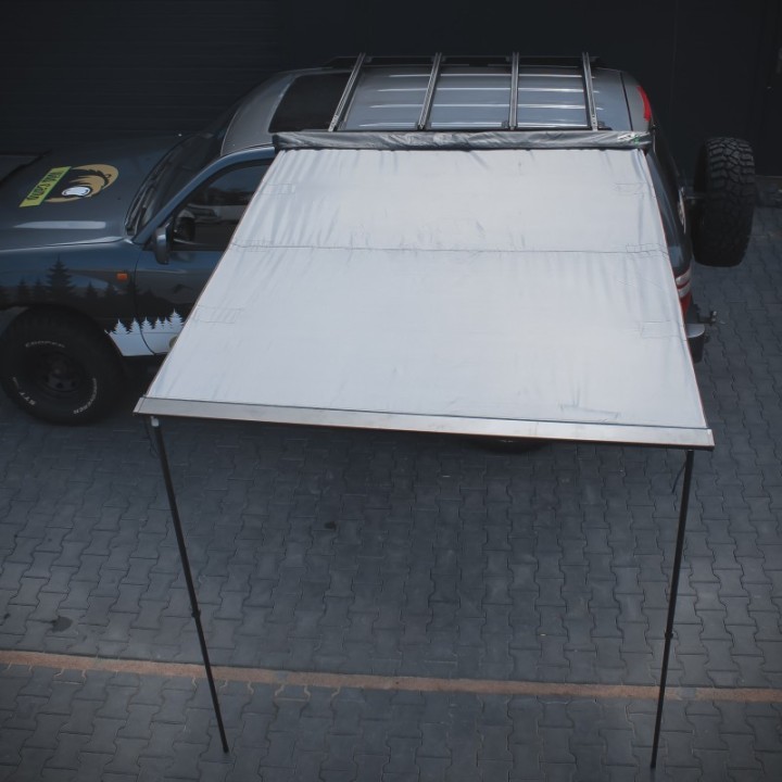 Wild Camp 2x2 m Awning, Grey, with LED Light | Szekla4x4