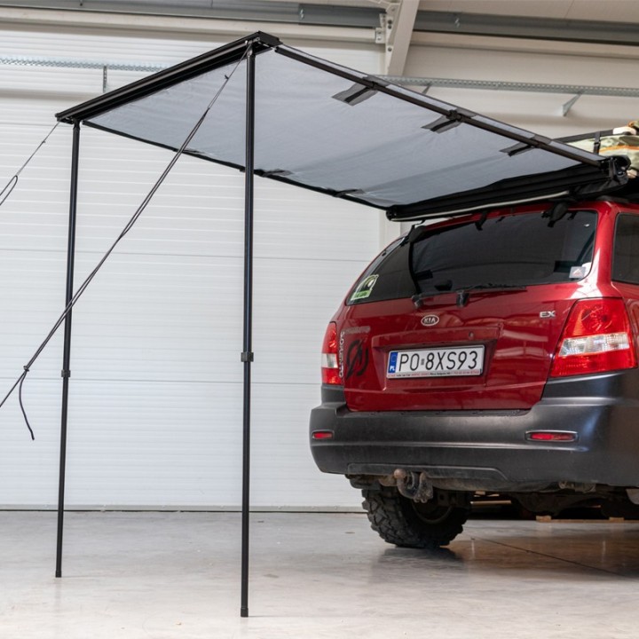Wild Camp 1.25x2 m Roof Rack Awning, Grey | Szekla4x4