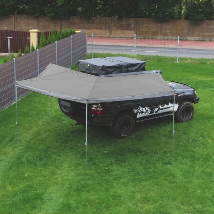Wild Camp HEX 270 degree awning 2.5 m grey - passenger side - view 3