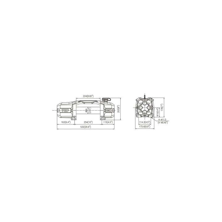 Winch T-max Force View Titan 12v 13000lbs - Best Quality!