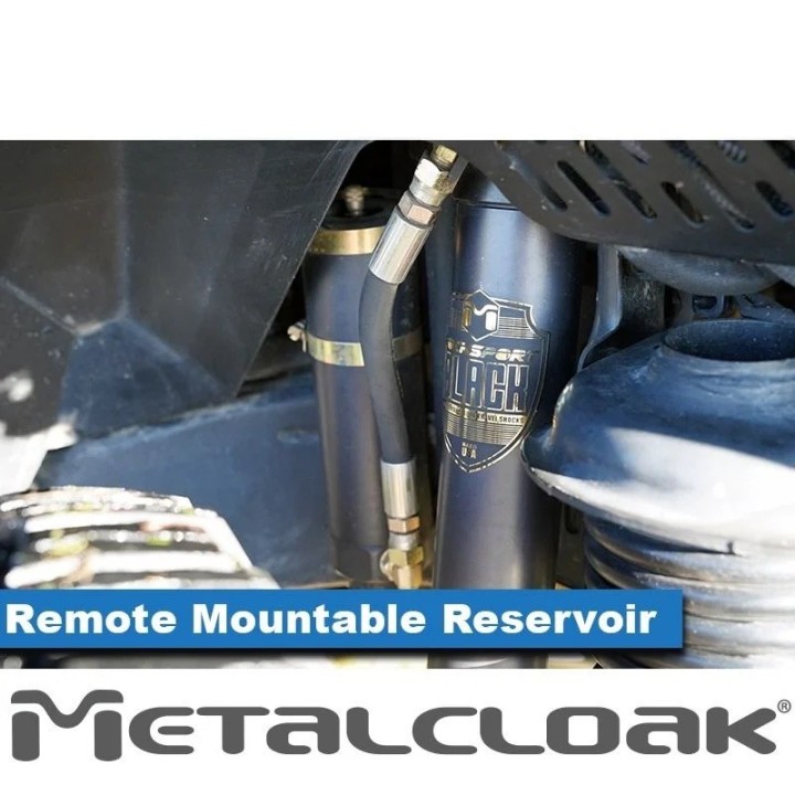 RockSport BLACK, 2.5"/3.5" JL Wrangler & JT Gladiator Adjustable Reservoir Shocks, Front, Pair, Standard Axle Edition - view 8