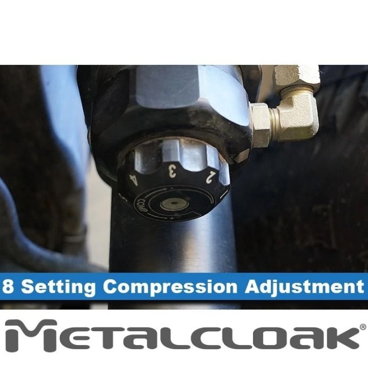 RockSport BLACK, 2.5"/3.5" JL Wrangler Adjustable Reservoir Shocks, Rear, Pair METALCLOAK - view 3