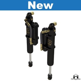 RockSport BLACK, 2.5"/3.5" JL Wrangler Adjustable Reservoir Shocks, Rear, Pair METALCLOAK