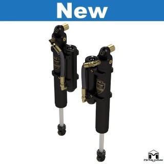 RockSport BLACK, 4.5"/5.5" JL Wrangler Adjustable Reservoir Shocks, Rear, Pair METALCLOAK