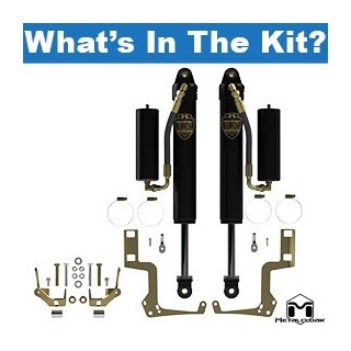 RockSport BLACK, 2.5"/3.5" JL Wrangler & JT Gladiator Reservoir Shocks, Front, Pair METALCLOAK