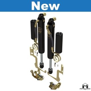RockSport BLACK, 2.5"/3.5" JL Wrangler & JT Gladiator Reservoir Shocks, Front, Pair, Standard Axle Edition METALCLOAK