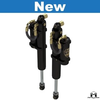 RockSport BLACK, 2.5"/3.5" JL Wrangler Reservoir Shocks, Rear, Pair METALCLOAK