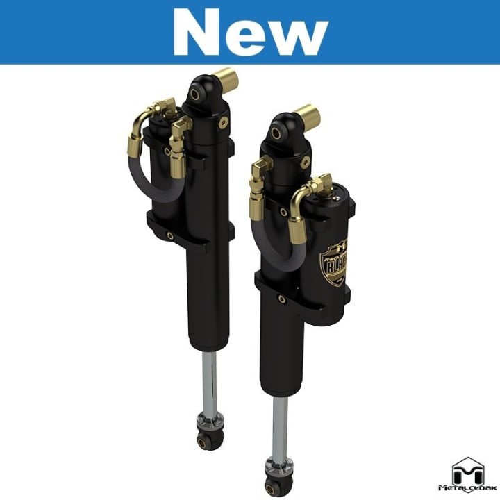 RockSport BLACK, 4.5"/5.5" JL Wrangler Reservoir Shocks, Rear, Pair METALCLOAK