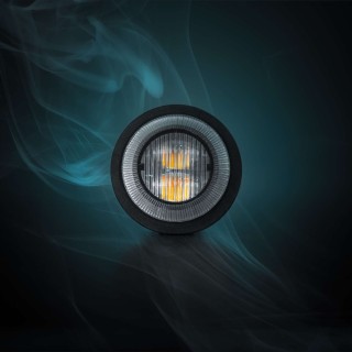Dark Knight Gloria LED Warning Light – Clear Lens | 21 Flash Patterns, IP69K, ECE R65 Class 2