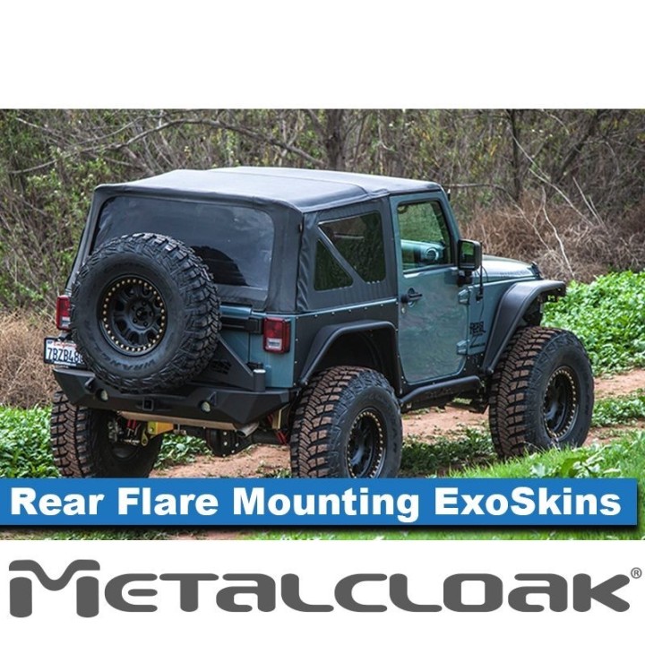 Overline Rear Flare Mounting ExoSkin, Pair, JK, 2-Door METALCLOAK - view 3