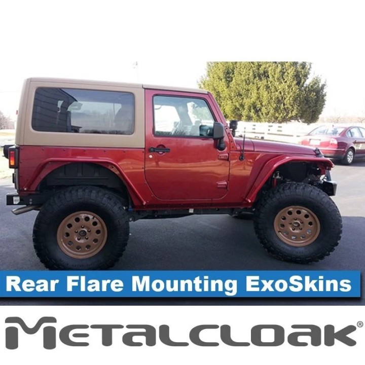 Overline Rear Flare Mounting ExoSkin, Pair, JK, 2-Door METALCLOAK - view 4