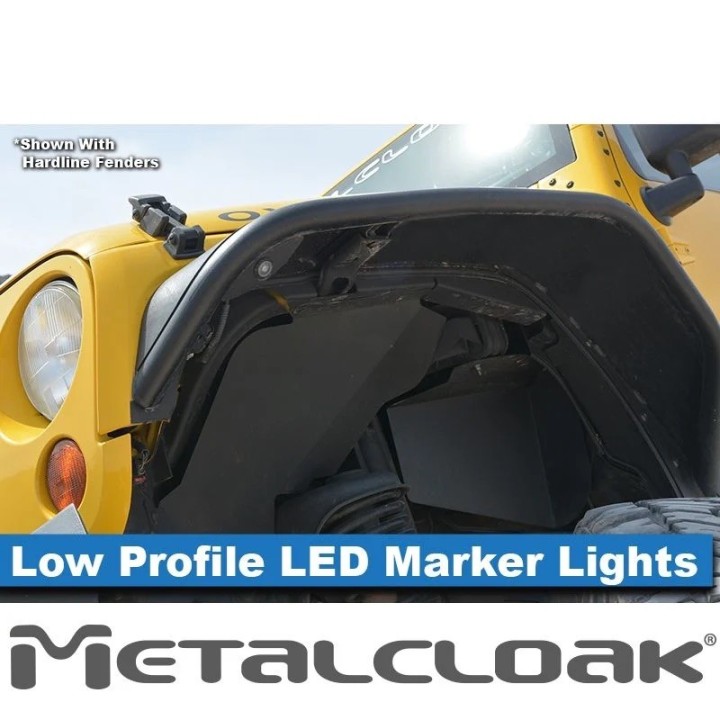 MetalCloak Low Profile LED Marker Lights – Jeep Wrangler JK
