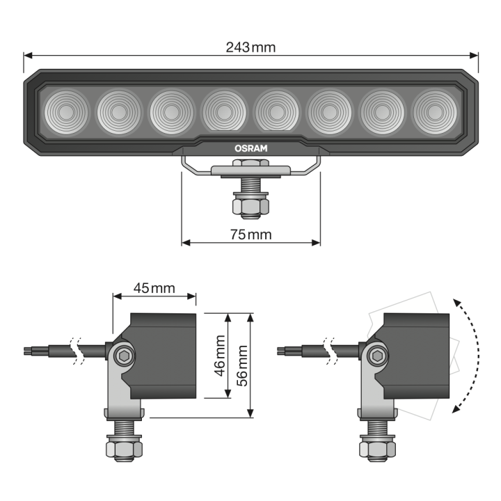 OSRAM Lightbar WL VX250-WD – slim LED lightbar for work and adventure