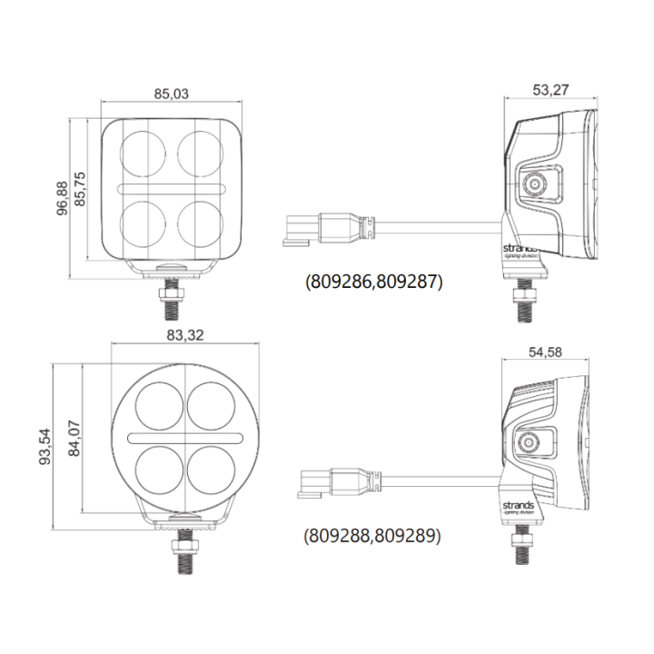Strands NUUK D-LINE MC Work Light 39W – 2740 lm, IP69K